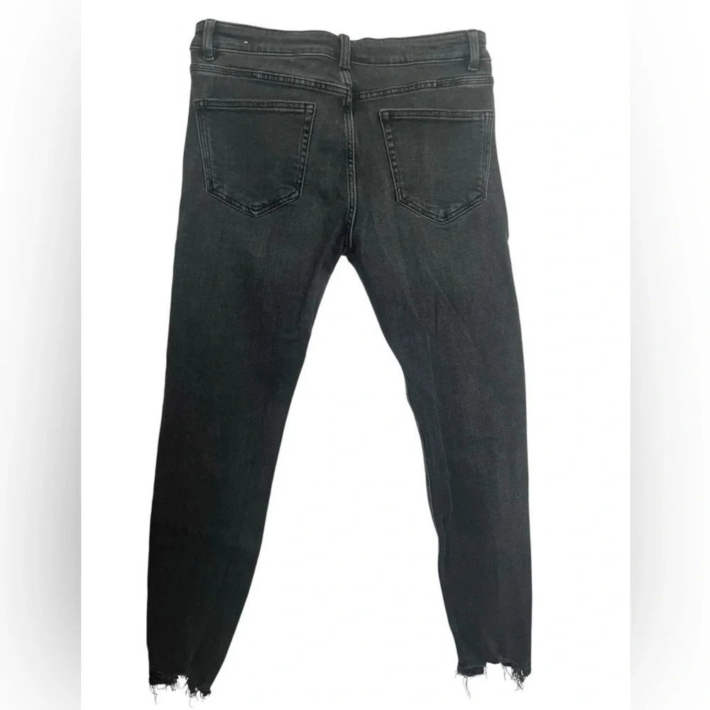 Zara Men's Distressed Black Skinny Jeans 31